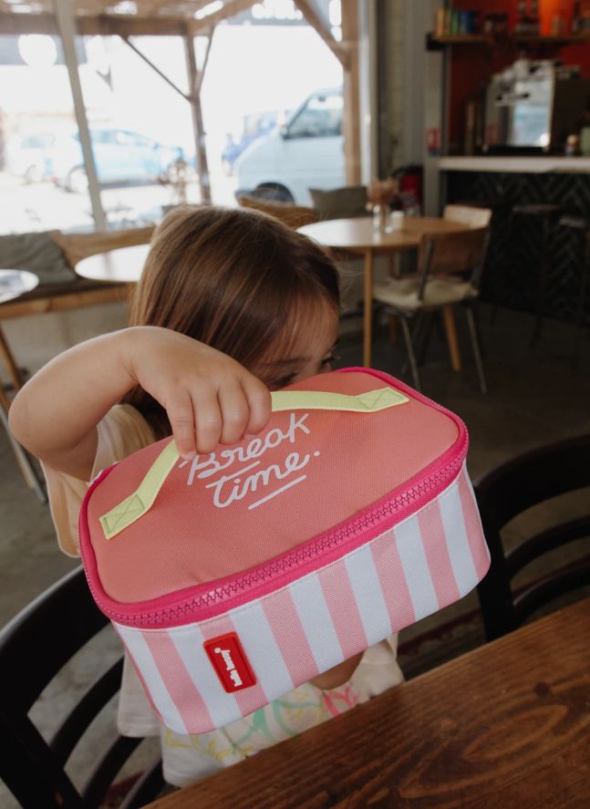 Lunch-Box Isotherme Rayée  | Rose