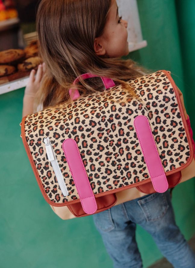 Cartable Leopard | Marron