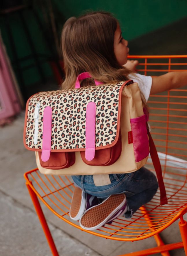 Cartable Leopard | Marron