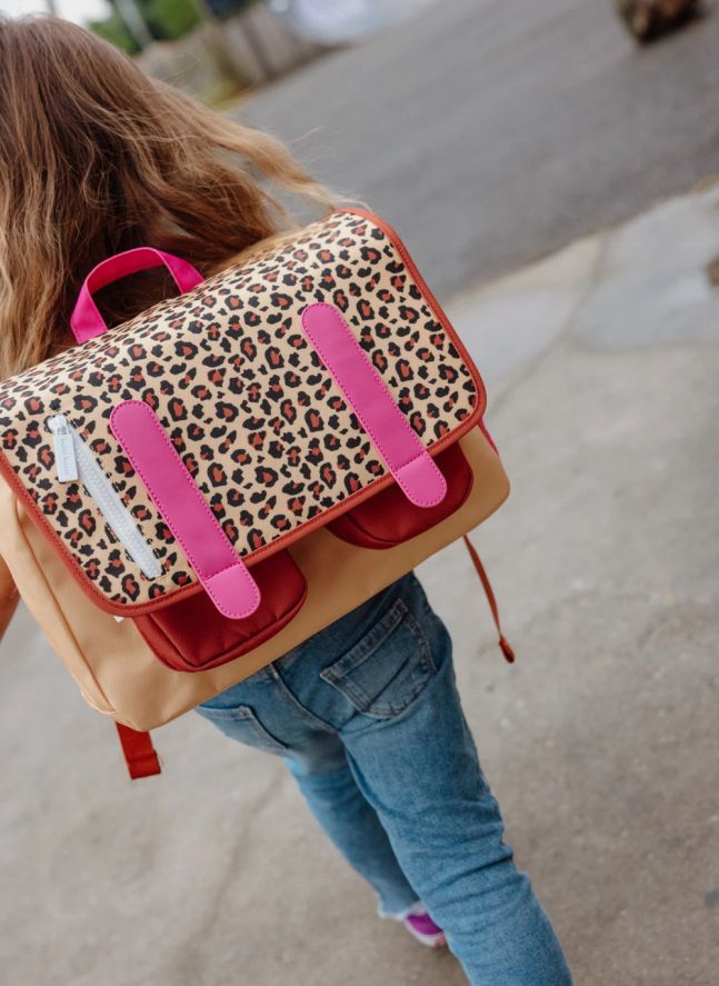 Cartable Leopard | Marron