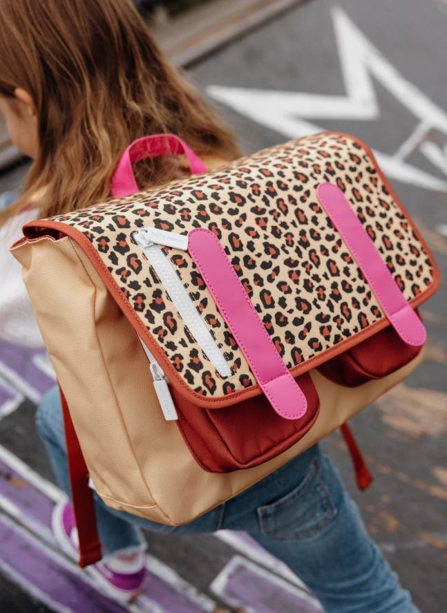 Cartable Leopard | Marron