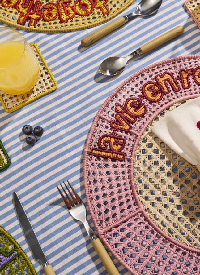 Set de table La vie en rosé | Rose