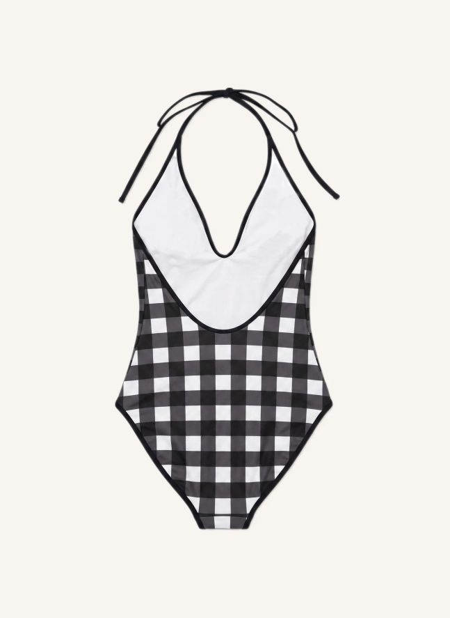 Maillot de Bain Kylie Carreaux | Noir