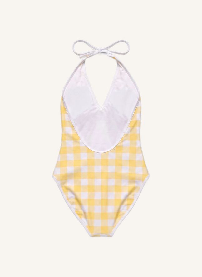 Maillot de Bain Kylie Carreaux | Jaune