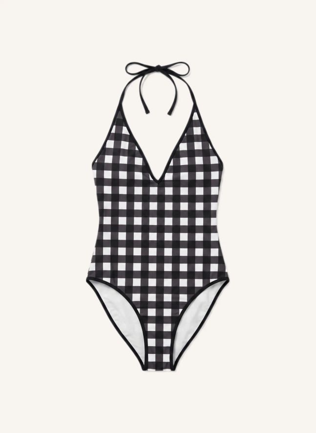 Maillot de Bain Kylie Carreaux | Noir